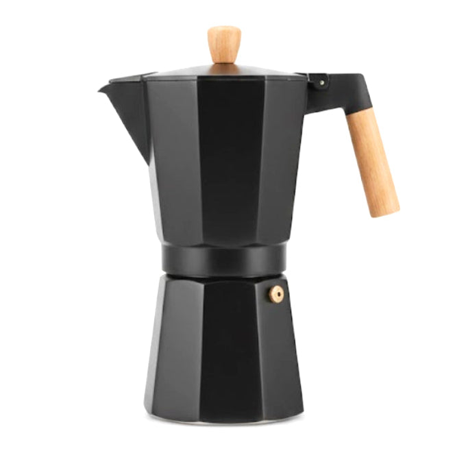 Aluminium Moka Pot With Wood Handle 12 Cups
