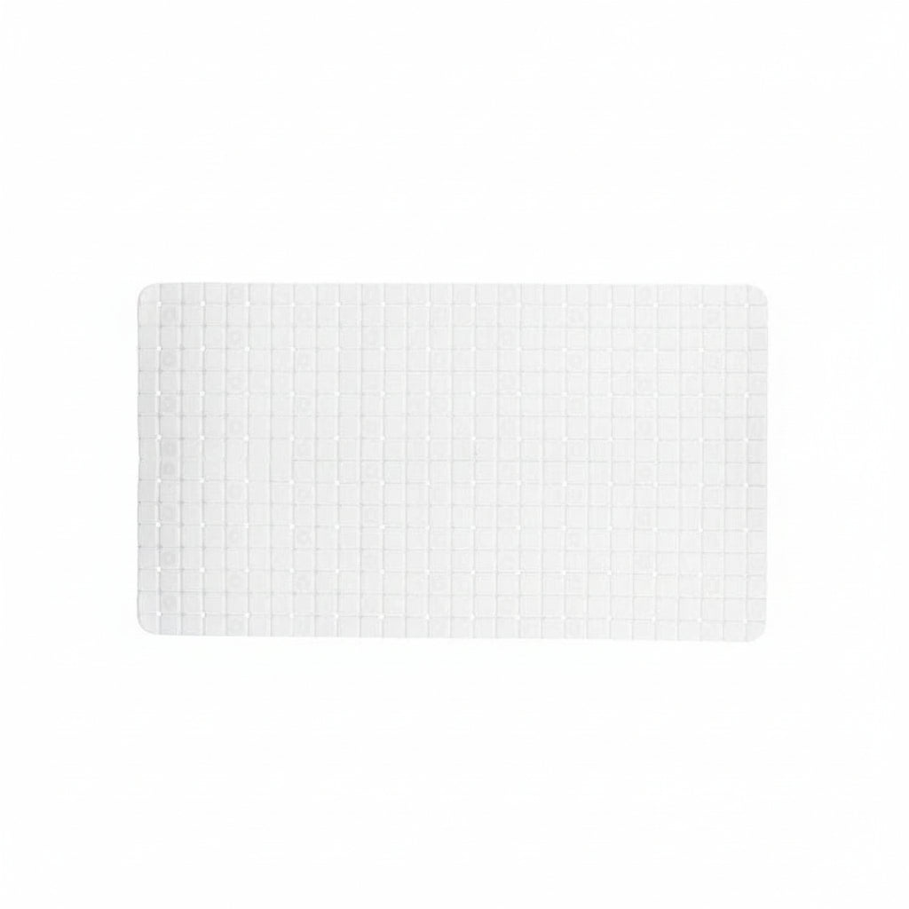 Anti-Slip Bath Mat Squares White Large