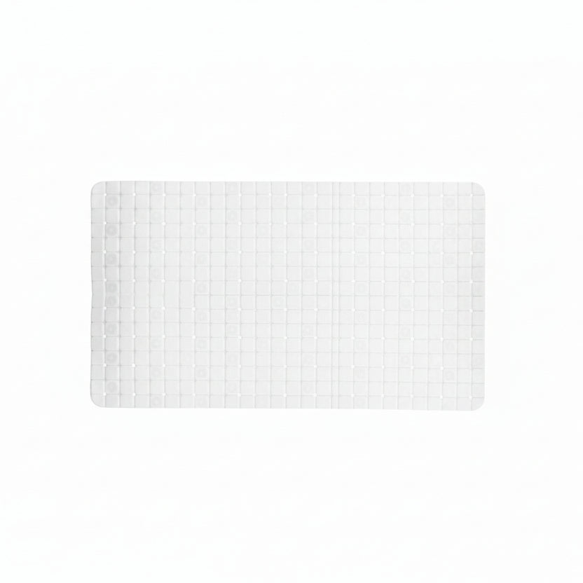 Anti-Slip Bath Mat Squares White Large