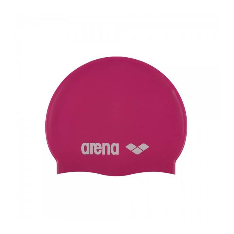 Arena Classic Silicone JR Swimming Cap-Fuchsia White