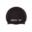 Arena Classic Silicone Swimming Cap-Black & Silver