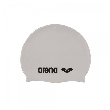 Arena Classic Silicone Swimming Cap-Silver & Black