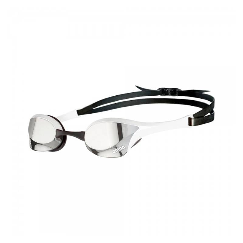 Arena Cobra Ultra Swipe Mirror Swimming Goggles-Silver White