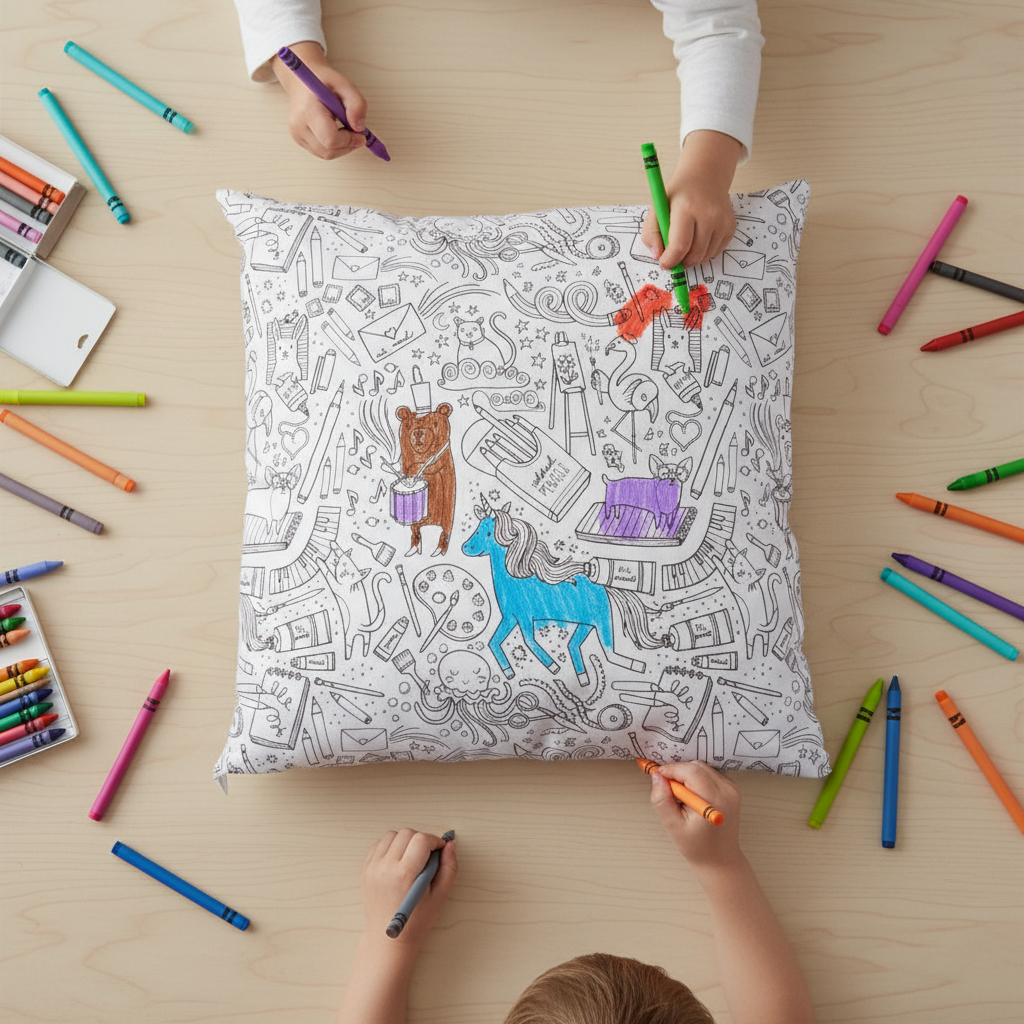 Coloring Cushion For Kids