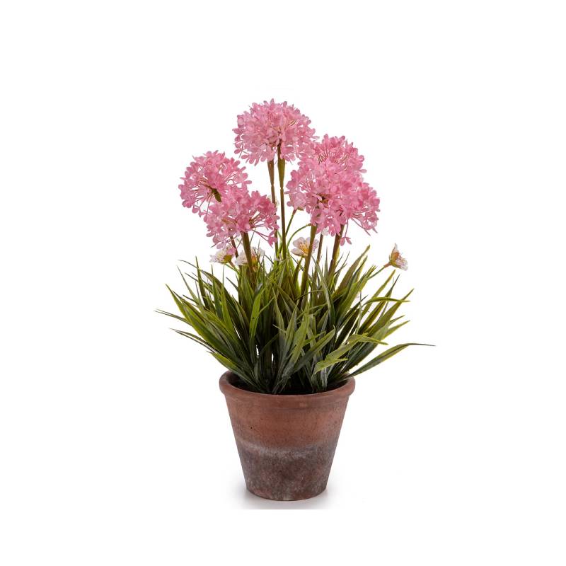 Artificial Flower Stem Concrete Flowerpot