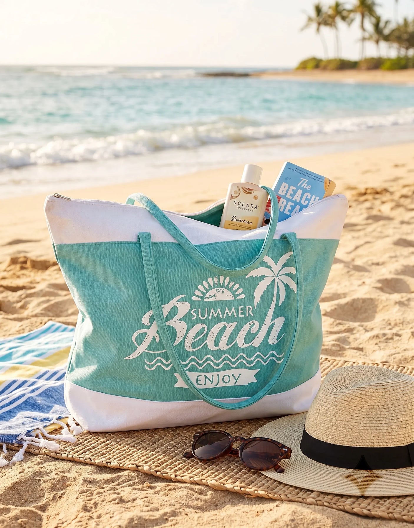 BEACH BAG 600D POLYSTER