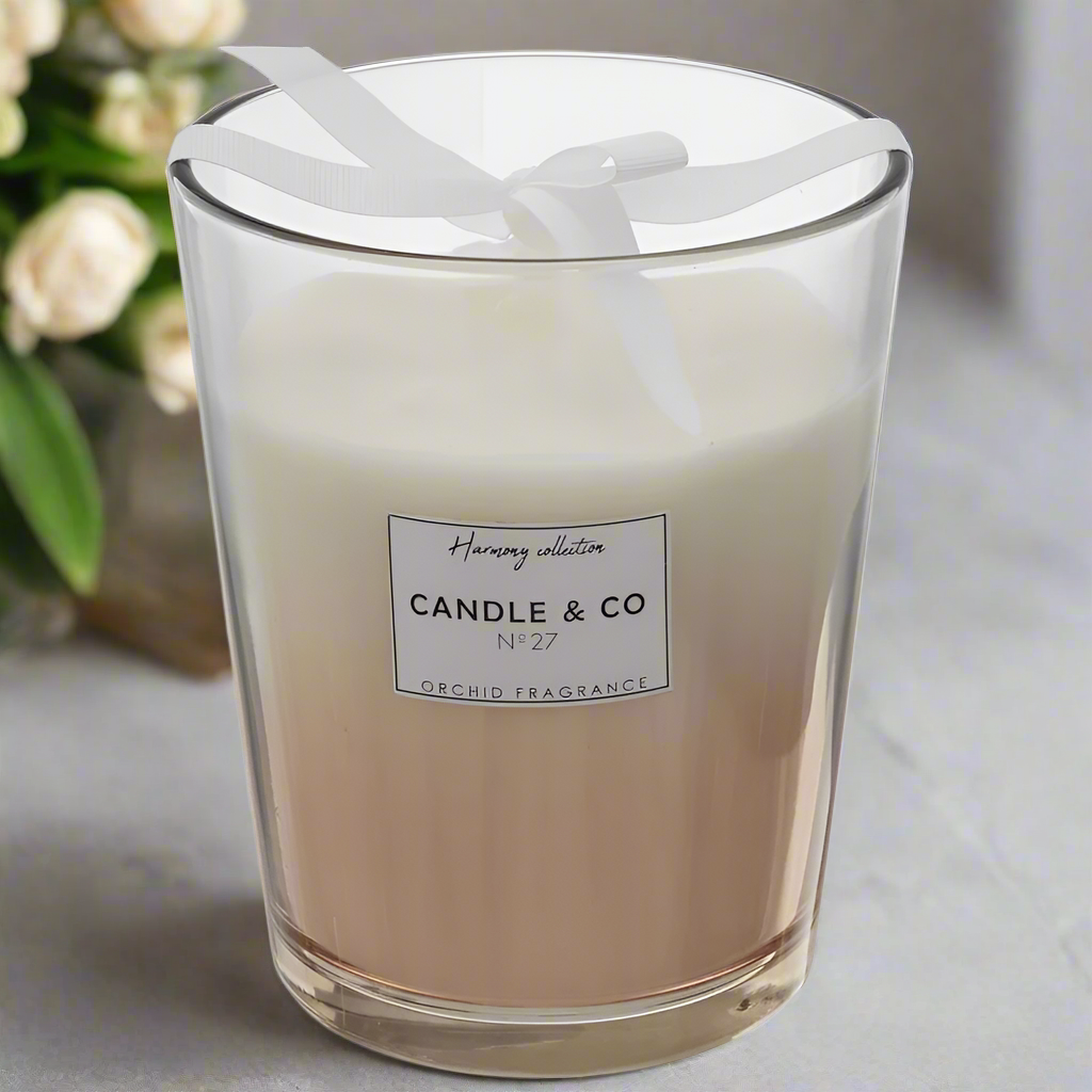 Scented Candle Beige Vase 13 x 16 x 13