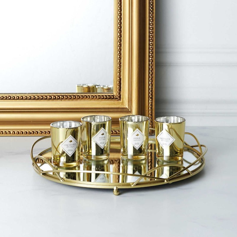 Scented Candle Set of 4 Gold