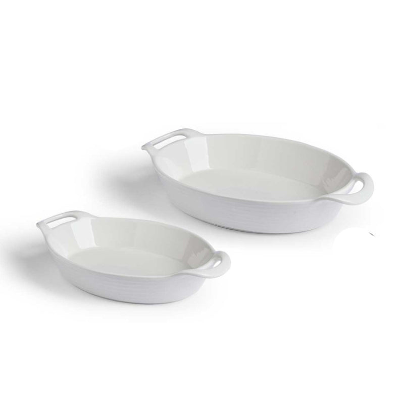 Baking Plates With Open Handles Set of 2
