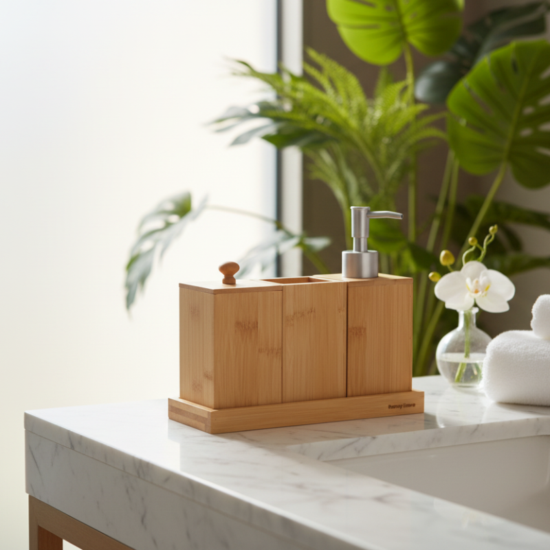 Bamboo Bathroom Set of 4pcs