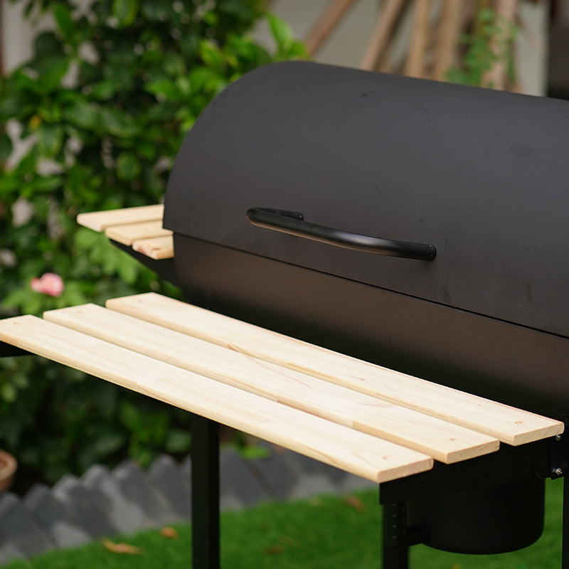 Barbecue charcoal grill Wooden Top Black