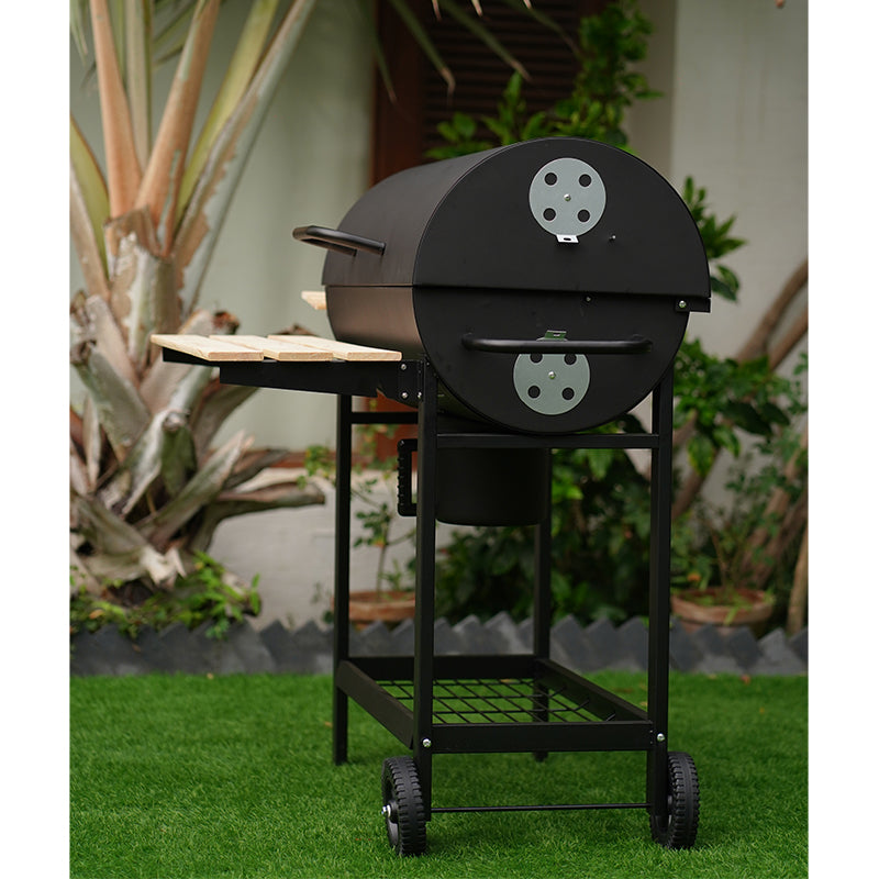 Barbecue charcoal grill Wooden Top Black