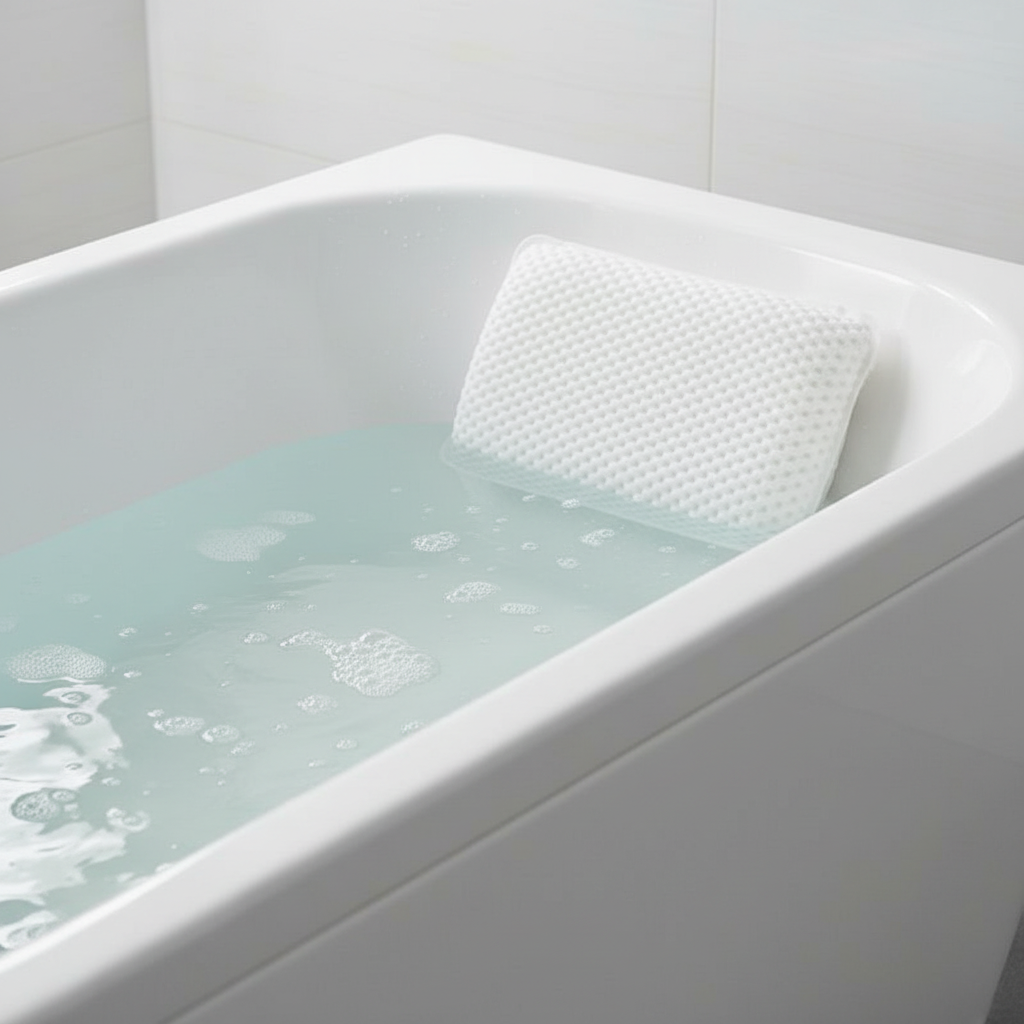 Bathtub Pillow Anti Slip White