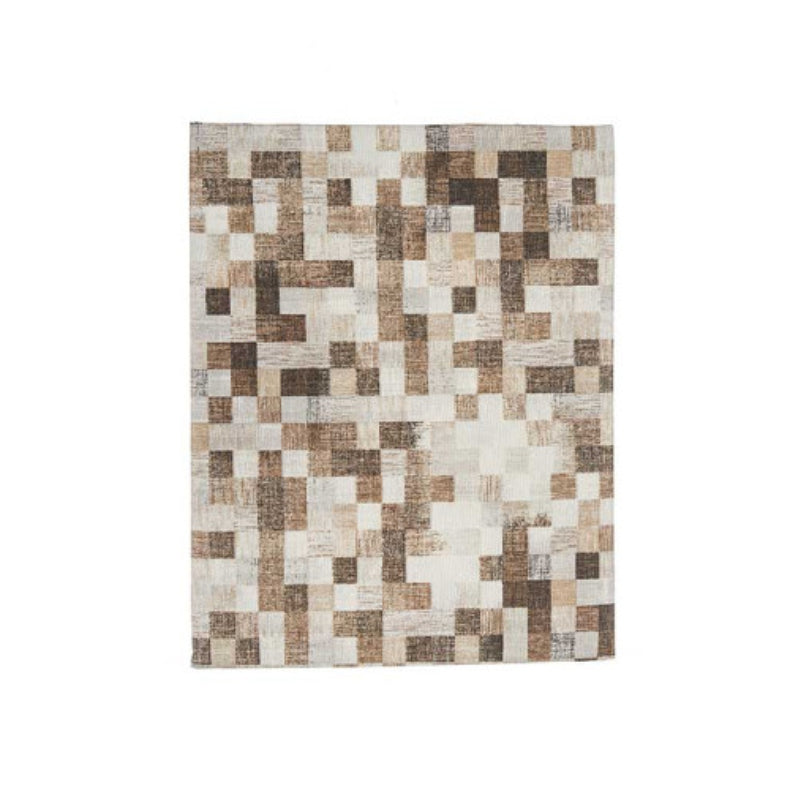 Beige Square Stain Resist Canvas Table Cloth
