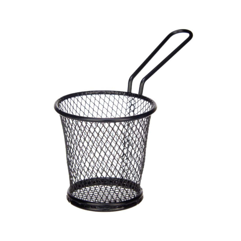 Black Round Appetizer Holder With Handle