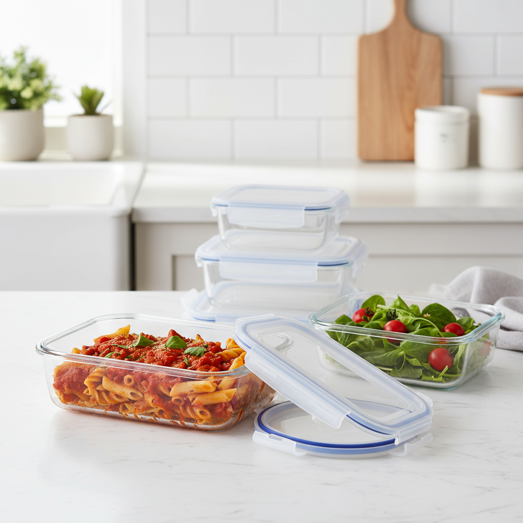 Borosil Rectangle Glass Dishes (Set of 4)