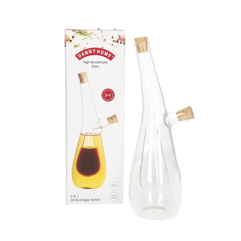 Borosilicate 2 in 1 Oil & Vinegar Bottle 310ml
