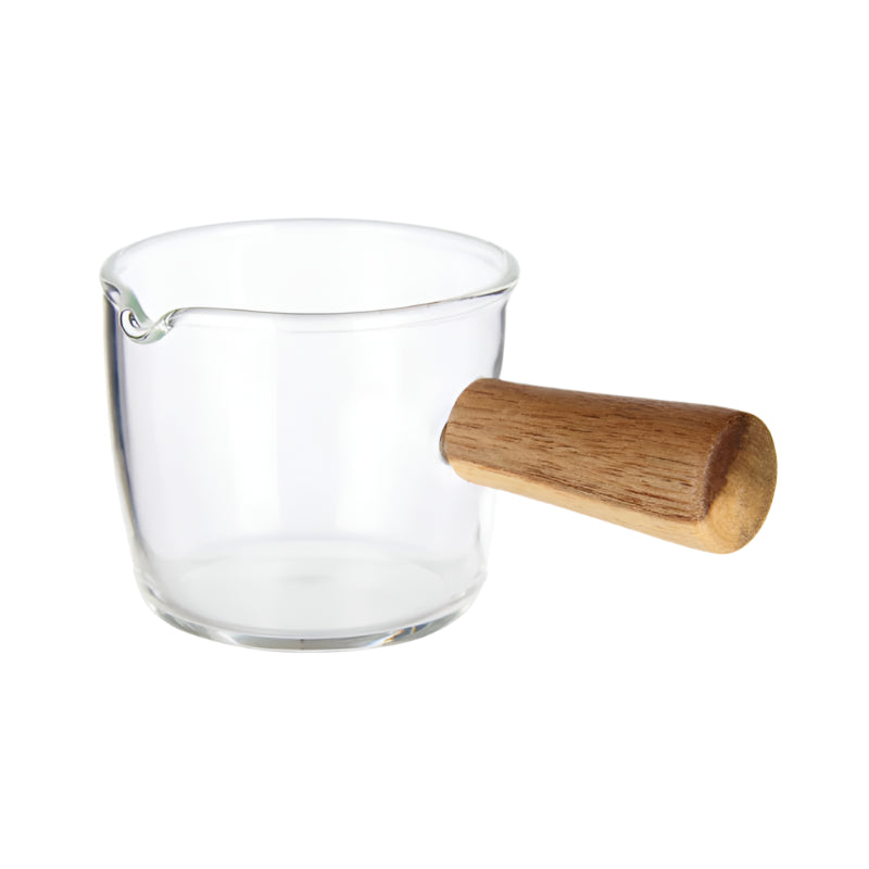 Borosilicate Glass Ladle With Wooden Handle 100ml
