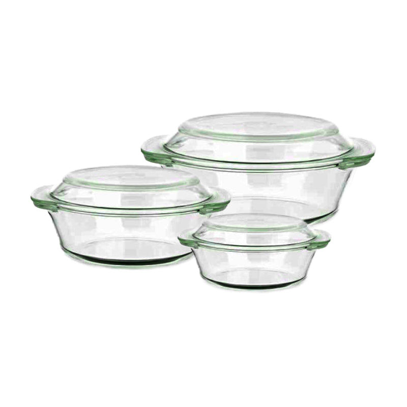 Borosilicate Saucepans (Set of 3)