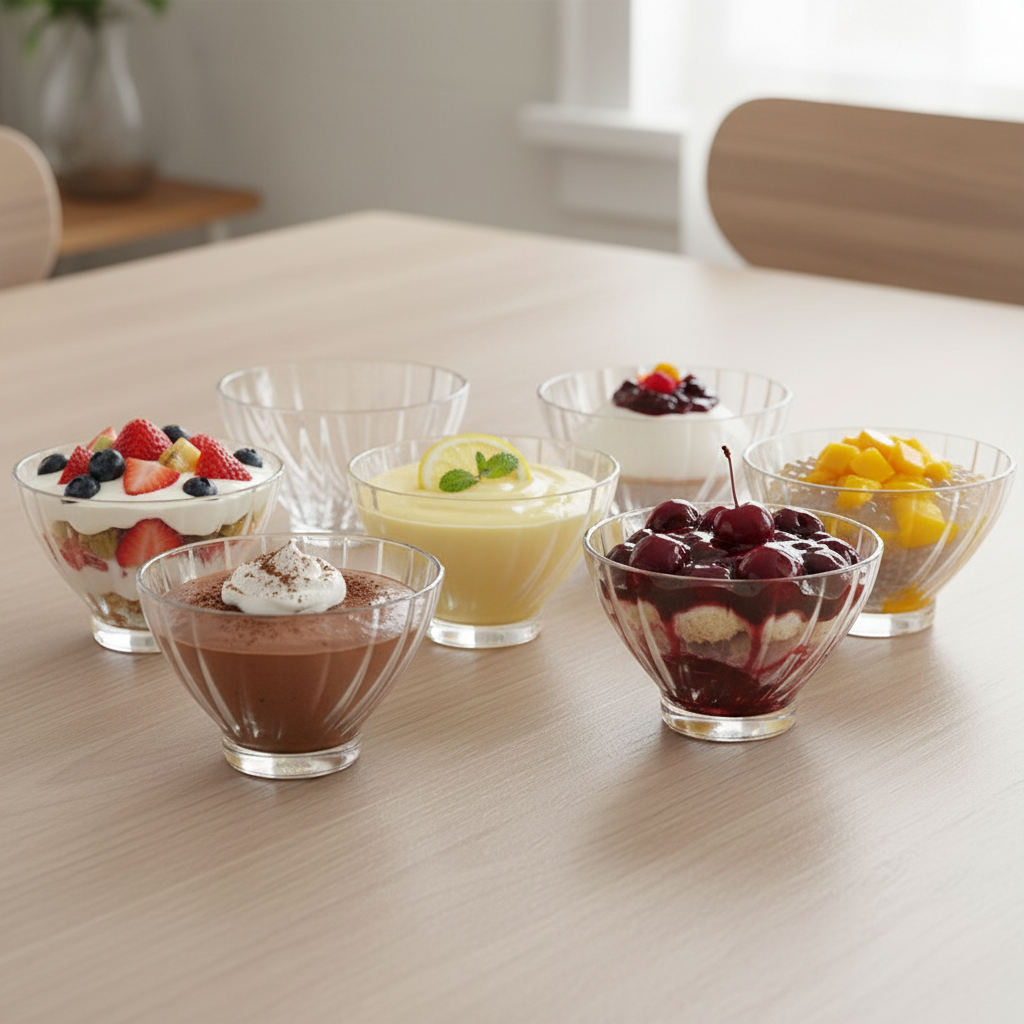Glass Dessert Bowls Bouquet 290ml (Set of 6)