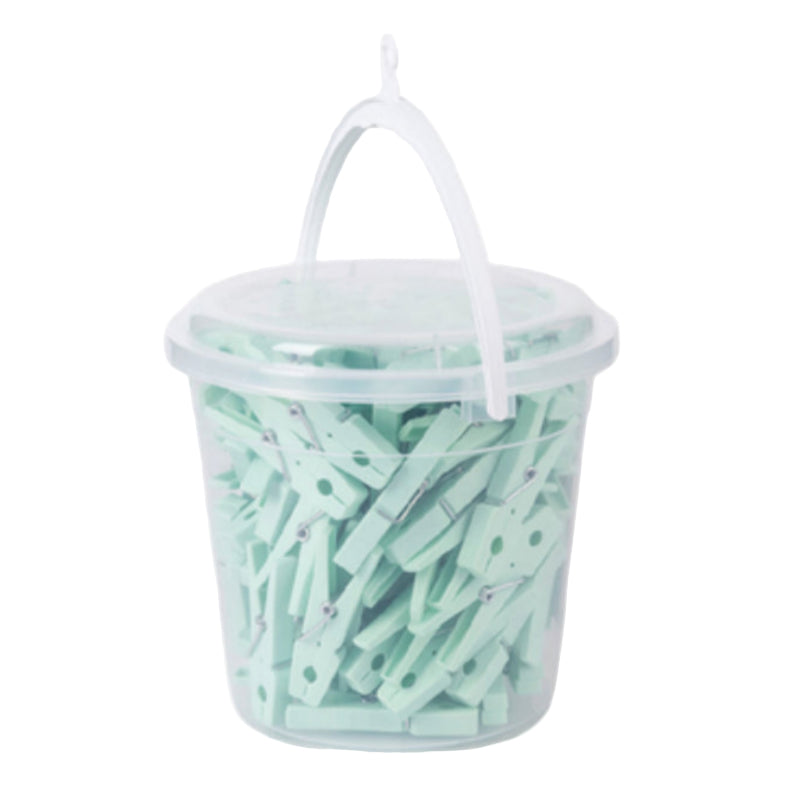 Plastic Bucket 1.25L With 44 Clothes Pegs