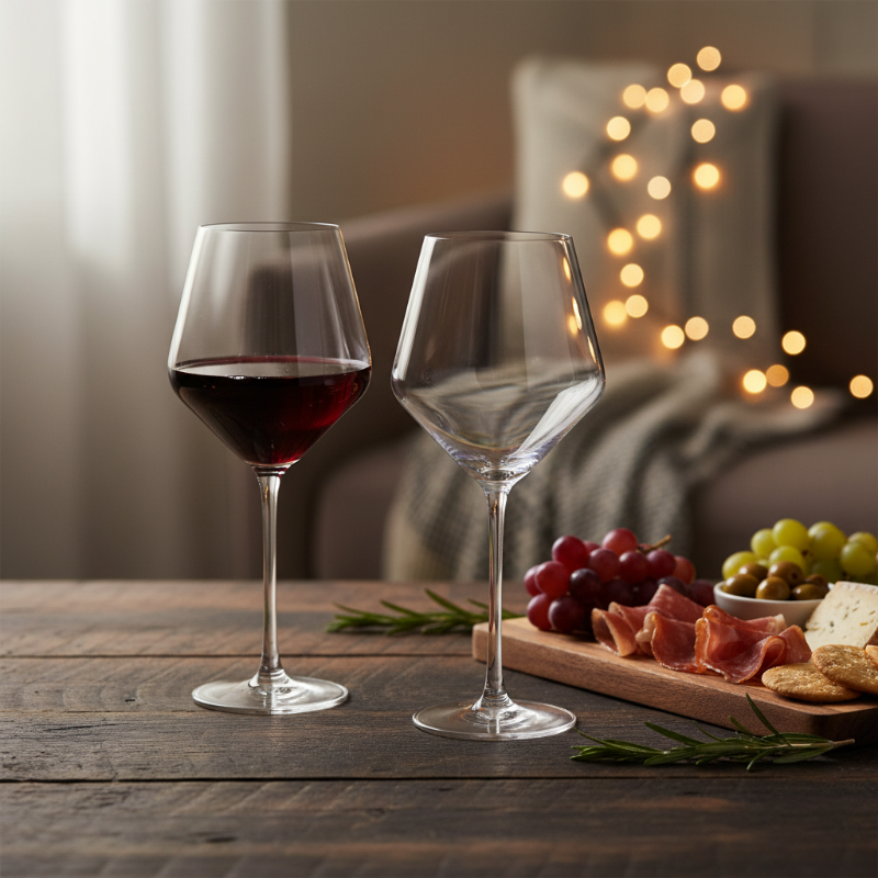 Burgundy Wine Glasses 700ml Set of 2pcs