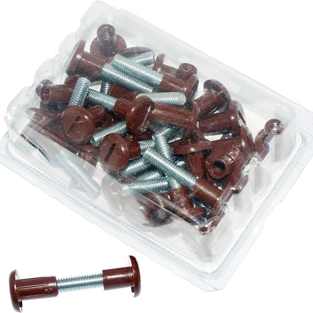 Cabinet Connecting Jointing Screws Brown (Pack of 20)