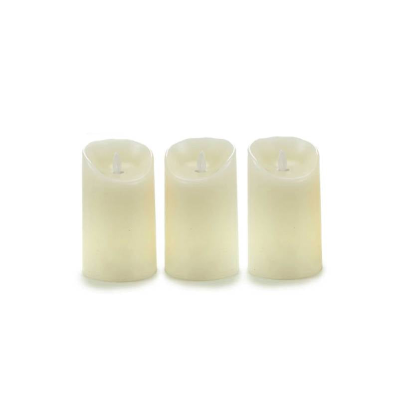 Candles Led Llama Oscillating Cream Set 3pcs