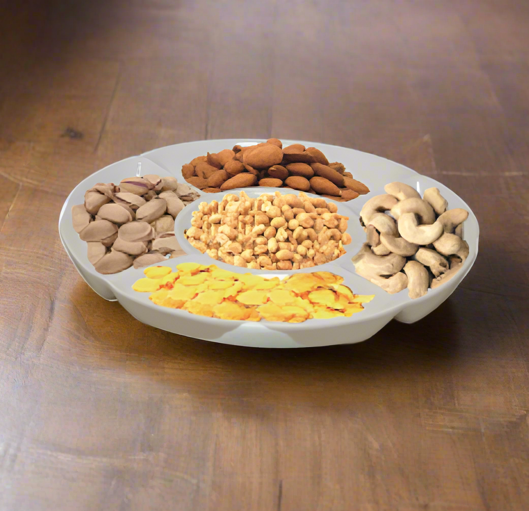 5-Partition Dry Fruit Tray 9.75"
