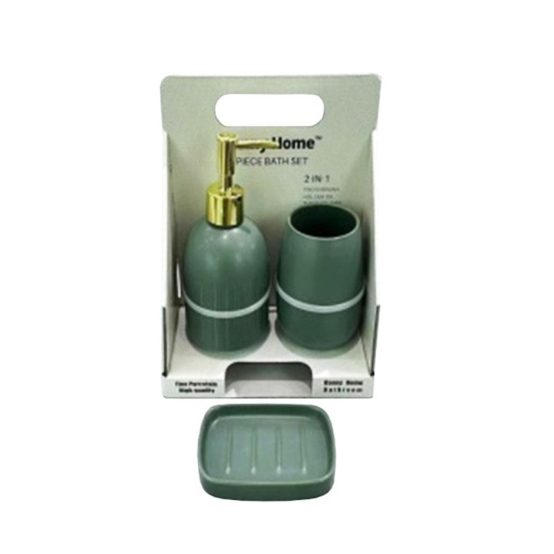 Ceramic Bathroom Green (Set of 3pcs)
