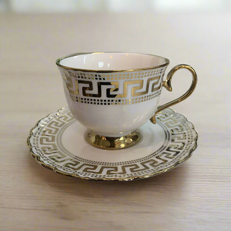 Ceramic Coffee Cup With Saucer