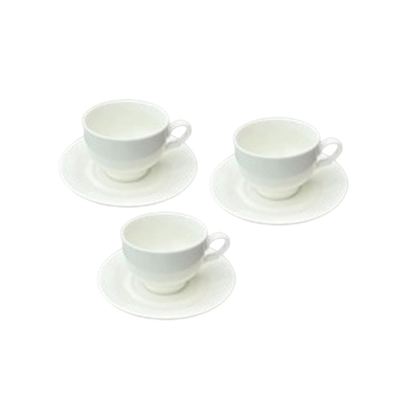 Ceramic Coffee Cup With Saucer (Set of 12) 220ml