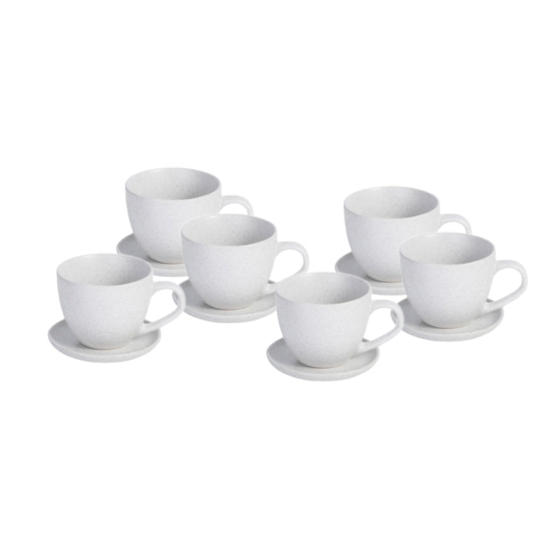 Ceramic Coffee Cup With Saucer (Set of 6) 300ml
