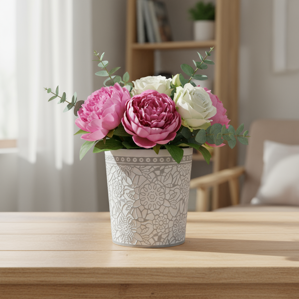 Ceramic Gray Flower Pot