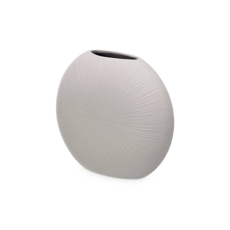 Ceramic Vase Circular 29cm Grey
