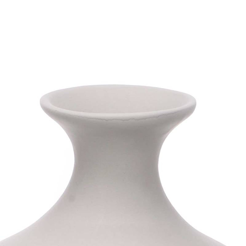 Ceramic Vase Narrow Neck 31cm Grey