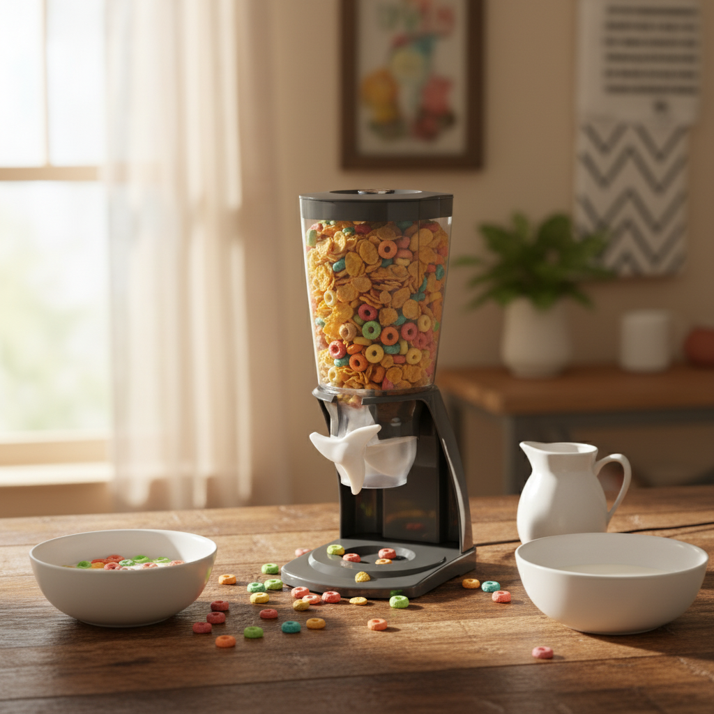 Cereal Dispenser Plastic Grey 4.5Ltr