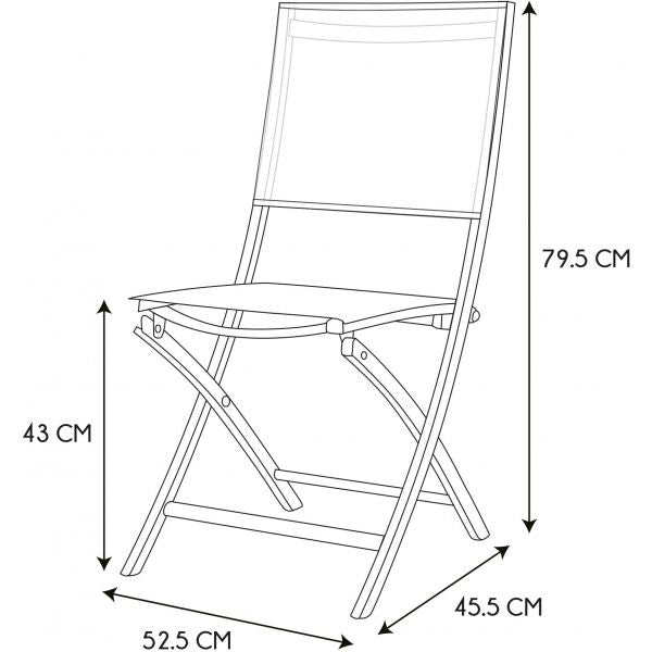 Elba Textilene Taupe Foldable Outdoor Chair