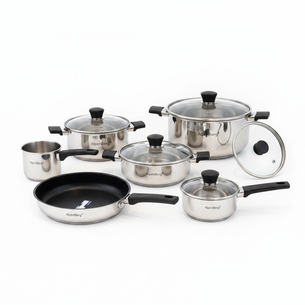 Stainless Steel 10 Pcs Cookware Set