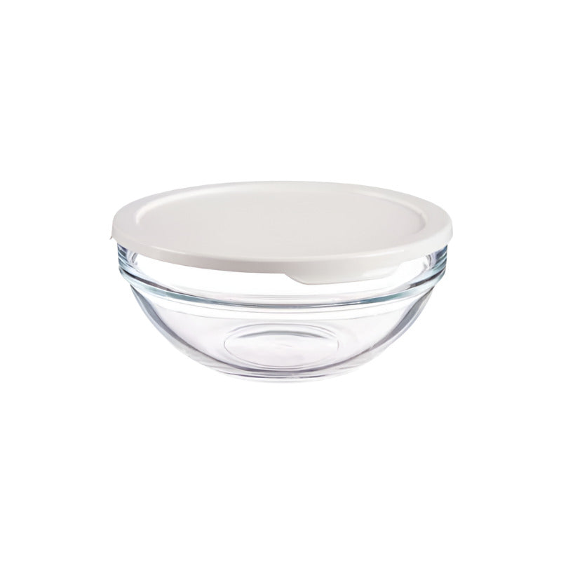 Chefs Round Lunch Box With White Lid 595ml