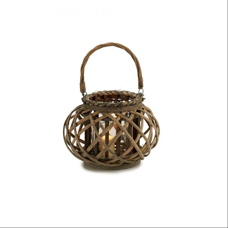 Cylind Grey Canle Holder With Handle 18cm