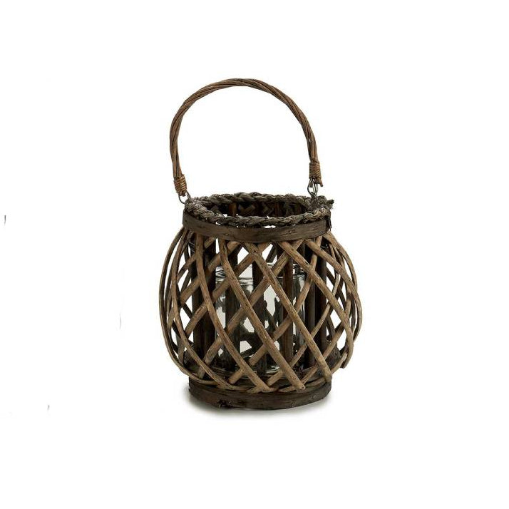 Cylind Grey Canle Holder With Handle 22cm