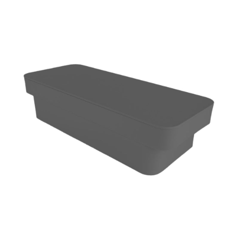 Deco Slim Storage Box With Lid Black 2.5L