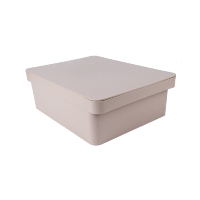 Decorative Storage Box With Lid Beige 10L
