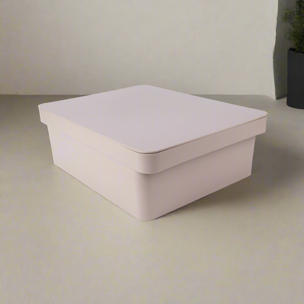 Decorative Storage Box With Lid Beige 10L