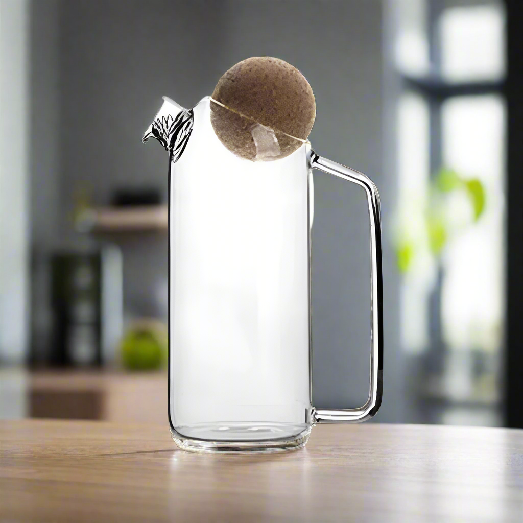 Creative Glass Water Pot with Wooden Ball 750ml