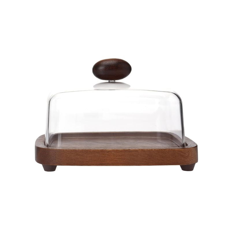 Wooden Butter Dish with Acrylic Cover