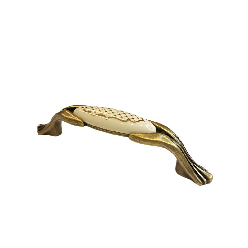 Furniture Handle 96mm Porcelain Antique Bronze