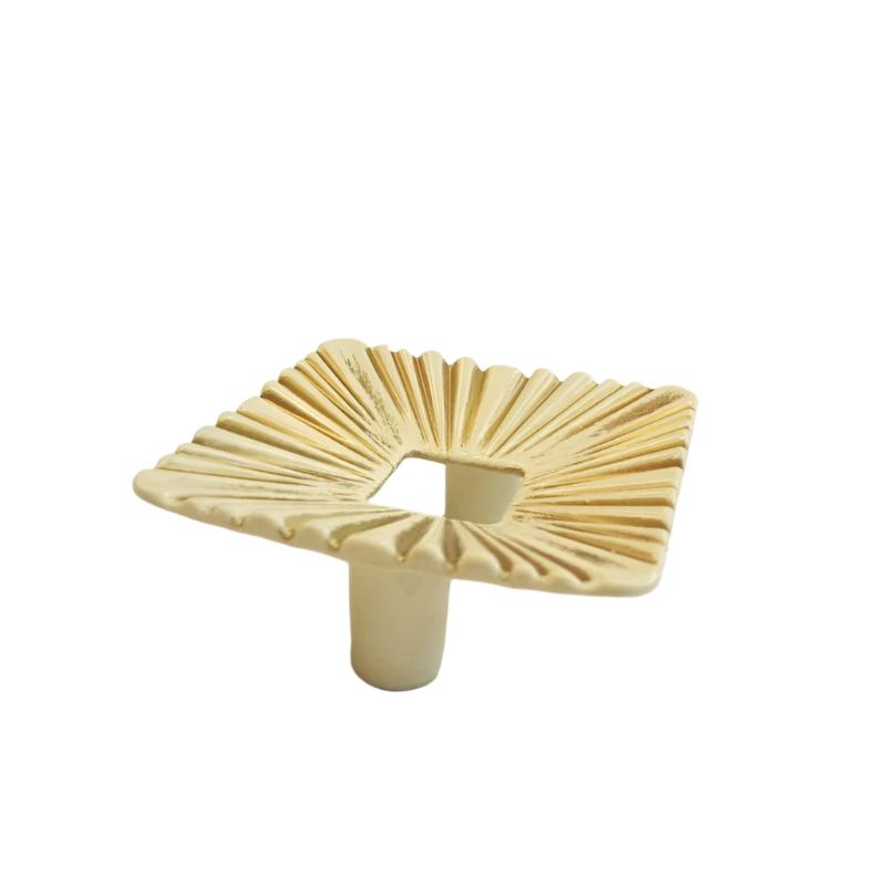 Furniture Knob Square Ivory 35mm