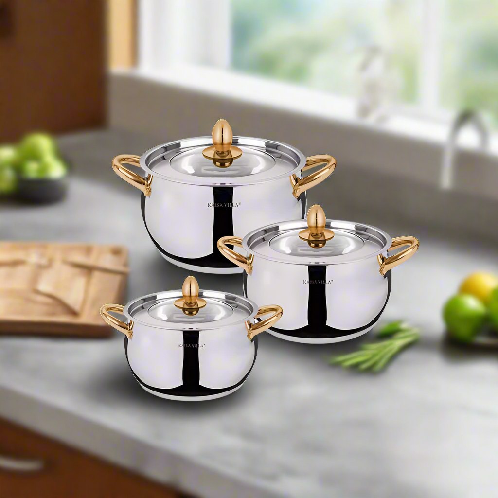 Stainless Steel Cooking Pot Set of 6pcs